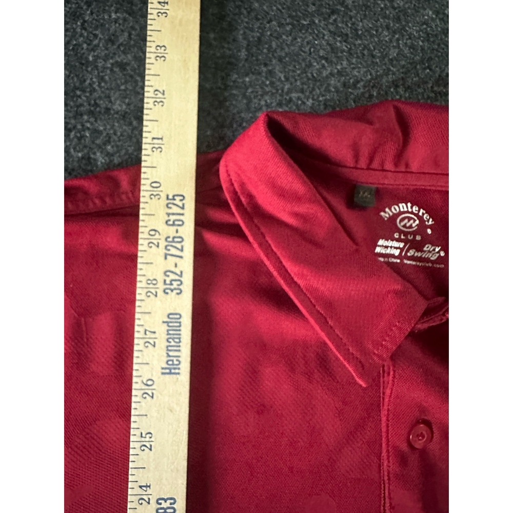 Monterey Club Moisture Wicking Dry Swing+WAIKOLOA Golf Mens Red Polo shirt XXL - Picture 6 of 7